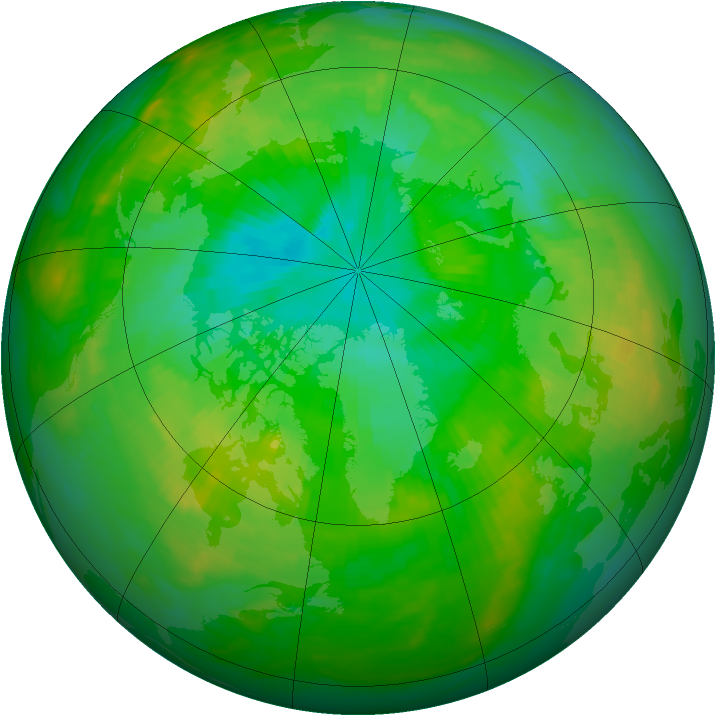 Arctic ozone map for 28 July 1979